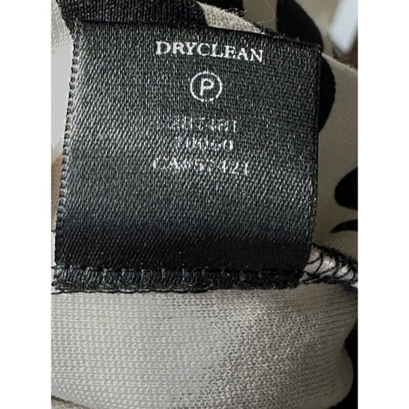 Ann Taylor Black White Leopard Print Sheath Dress Size 8 Tall 3/4 Sleeve - Picture 8 of 8